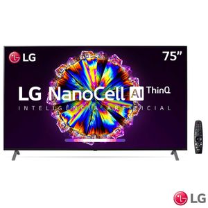 Smart TV LG 75" 4K IPS NanoCell 75NANO90 WiFi Bluetooth HDR Inteligência Artificial ThinQAI Google Alexa