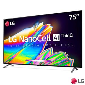 Smart TV LG 75" 8K IPS NanoCell 75NANO95 WiFi Bluetooth HDR Inteligência Artificial ThinQAI Google Alexa