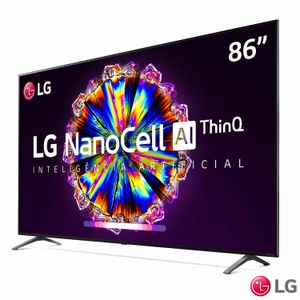 Smart TV LG 86" 4K IPS NanoCell 86NANO90 WiFi Bluetooth HDR Inteligência Artificial ThinQAI Google Alexa