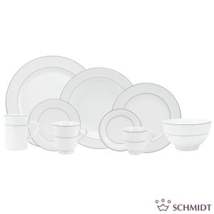 Aparelho de Jantar 42 Peças em Porcelana Martha Branco - Schmidt