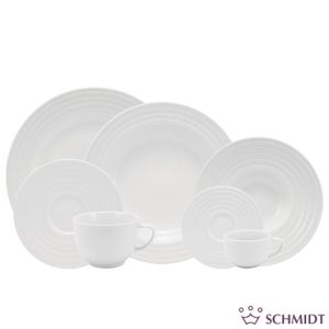Aparelho de Jantar 20 Peças em Porcelana Arcos Branco - Schmidt
