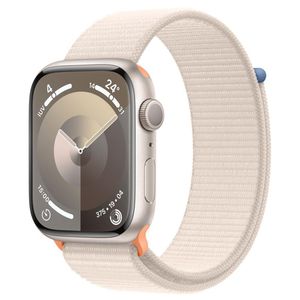 Apple Watch Series 9 (GPS 45 mm) Caixa Estelar de Alumínio com Pulseira Loop Esportiva Estelar