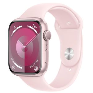 Apple Watch Series 9 (GPS 41 mm) Caixa Rosa de Alumínio com Pulseira Esportiva Rosa-clara – MG