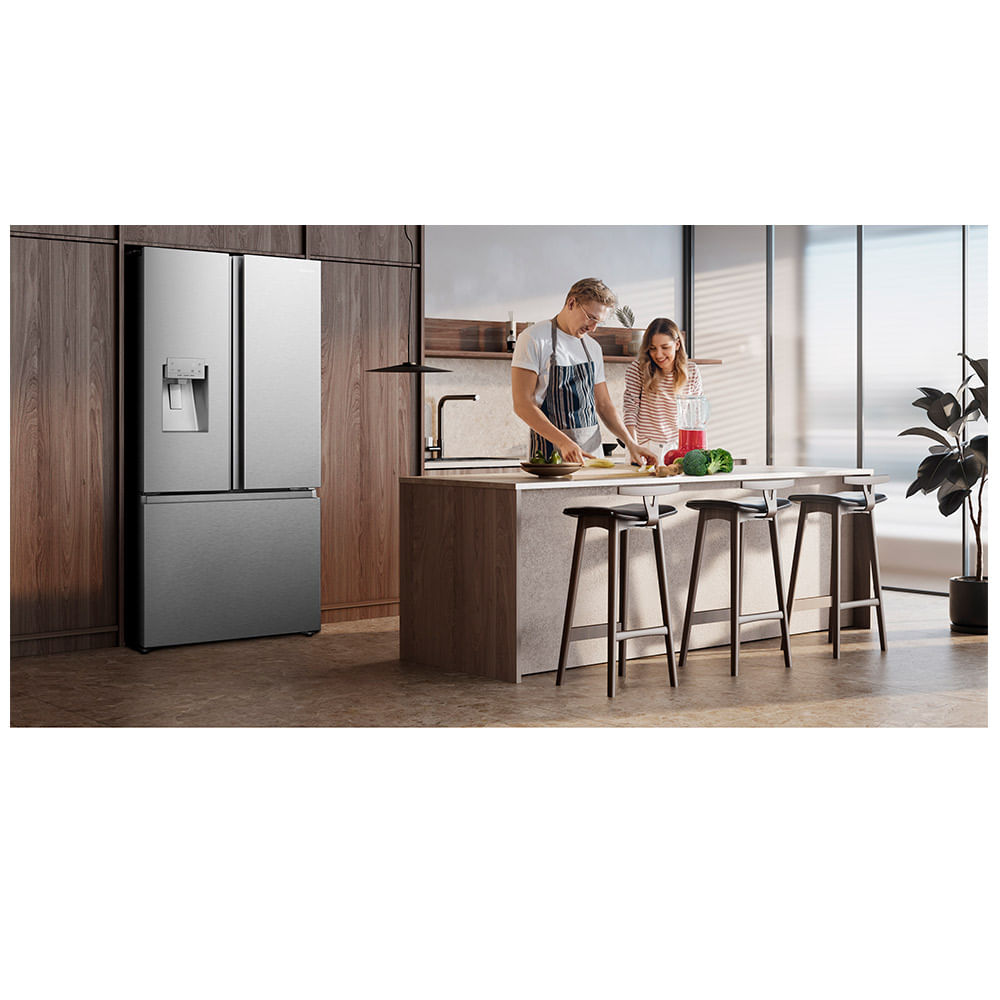 Refrigerador French Door Hisense de 03 Portas Frost Free com 536