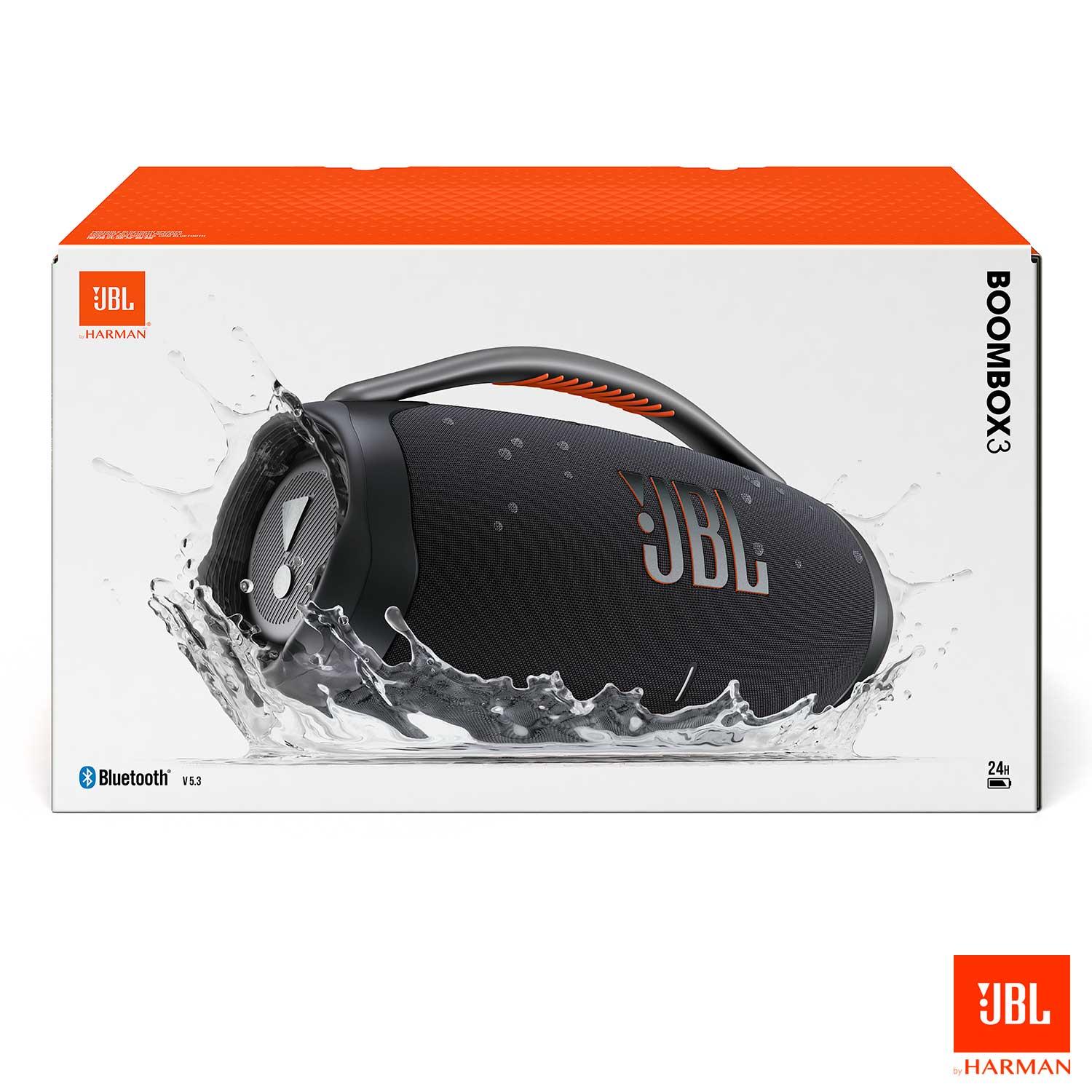 Caixa De Som Bluetooth JBL Boombox 3 Preta Até 24h de Reprodução