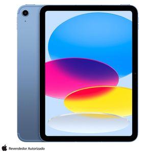 iPad Apple (10ª Geração) A14 Bionic (10,9´´, Wi-Fi + Cellular, 256GB) - Azul