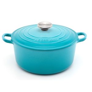 Panela Redonda Signature 26 cm Azul Caribe Le Creuset