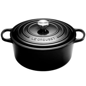 Panela Redonda Signature 22 cm Preto Black Onix Le Creuset