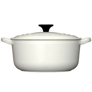 Panela Redonda Signature Branca com Pegador Fenólico 20 cm  Le Creuset