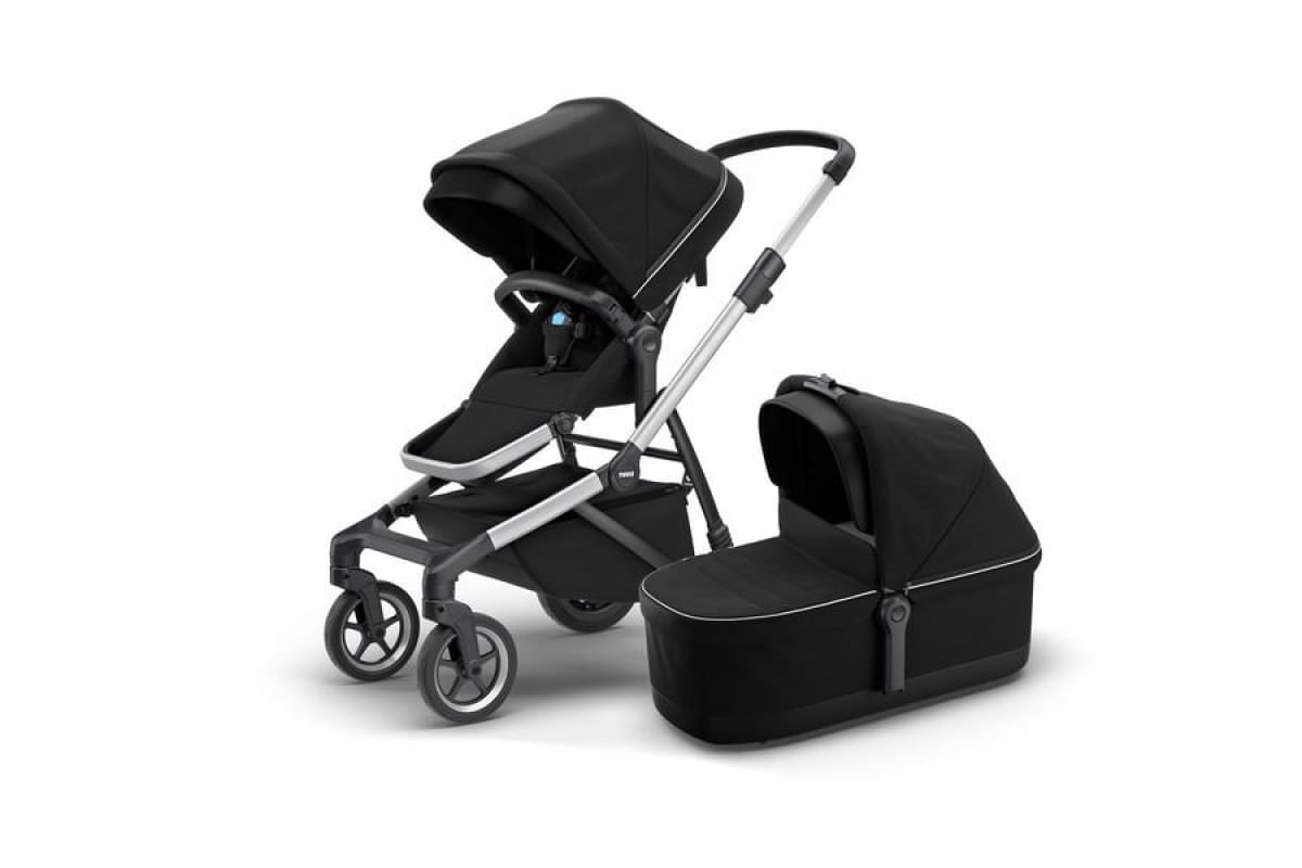 Carrinho de Bebe Thule Sleek + Moisés Preto