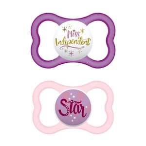 Kit 2 Chupetas Bico de Silicone Air 6m+ Rosa - MAM