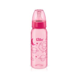 Mamadeira Divertida Fluxo Médio 240ml 6m+ Rosa – Lillo