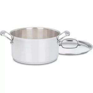 PANELA CUISINART CHEF'S CLASSIC EM AÇO INOX 5 LITROS COM TAMPA 24CM 744-24