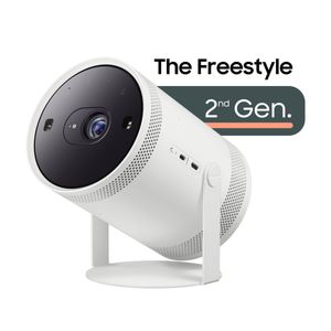 Samsung The Freestyle 2nd Gen projetor Smart Portátil de 30 a 100 polegadas, plataforma Tizen, som 360º Branca