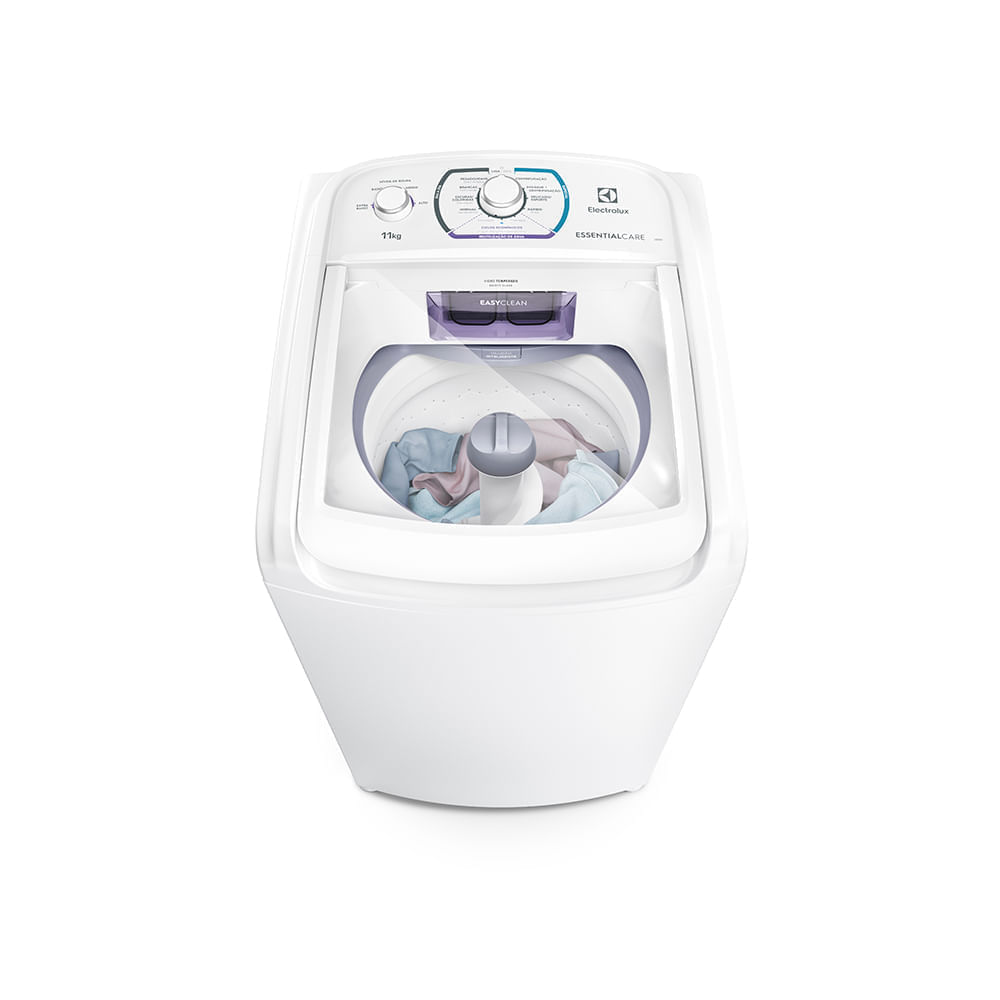 Máquina de Lavar Electrolux 11kg Branca Essential Care com Easy Clean e Filtro Fiapos (LES11) 110