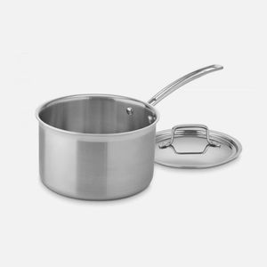PANELA CUISINART MULTICLAD PRO TRIPLE PLY AÇO INOX 4 LITROS COM TAMPA MCP194-20N