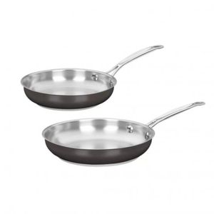 CONJUNTO CUISINART FRIGIDEIRA 2 PEÇAS 20 E 25CM EM AÇO INOX BSC722-810