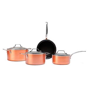 Jogo de Panelas Brinox Antiaderente Pro-Flon Premium 4 Peças Cooper com Indução Cobre