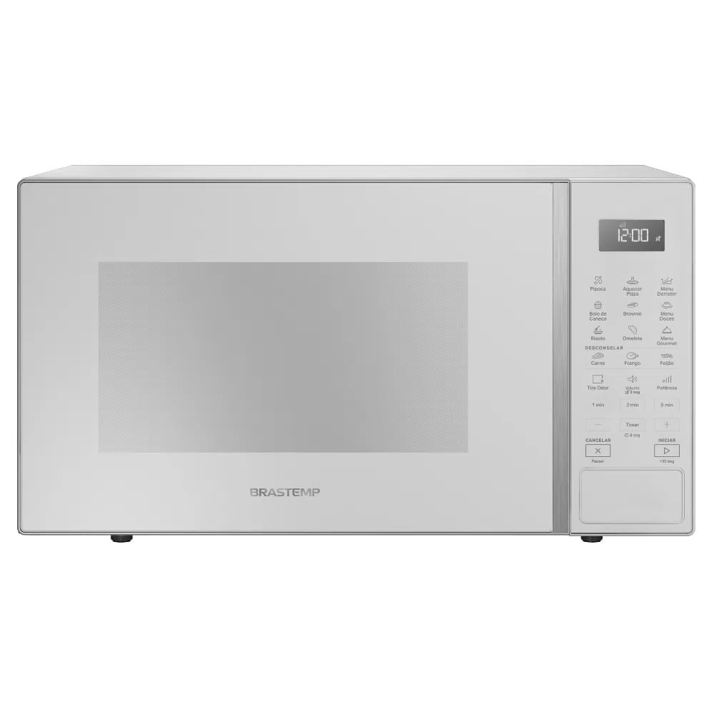 Micro-ondas Brastemp 32 Litros de Alta Capacidade com 18 Receitas Pré-Programadas Branco BMS46AB – 127 Volts 110