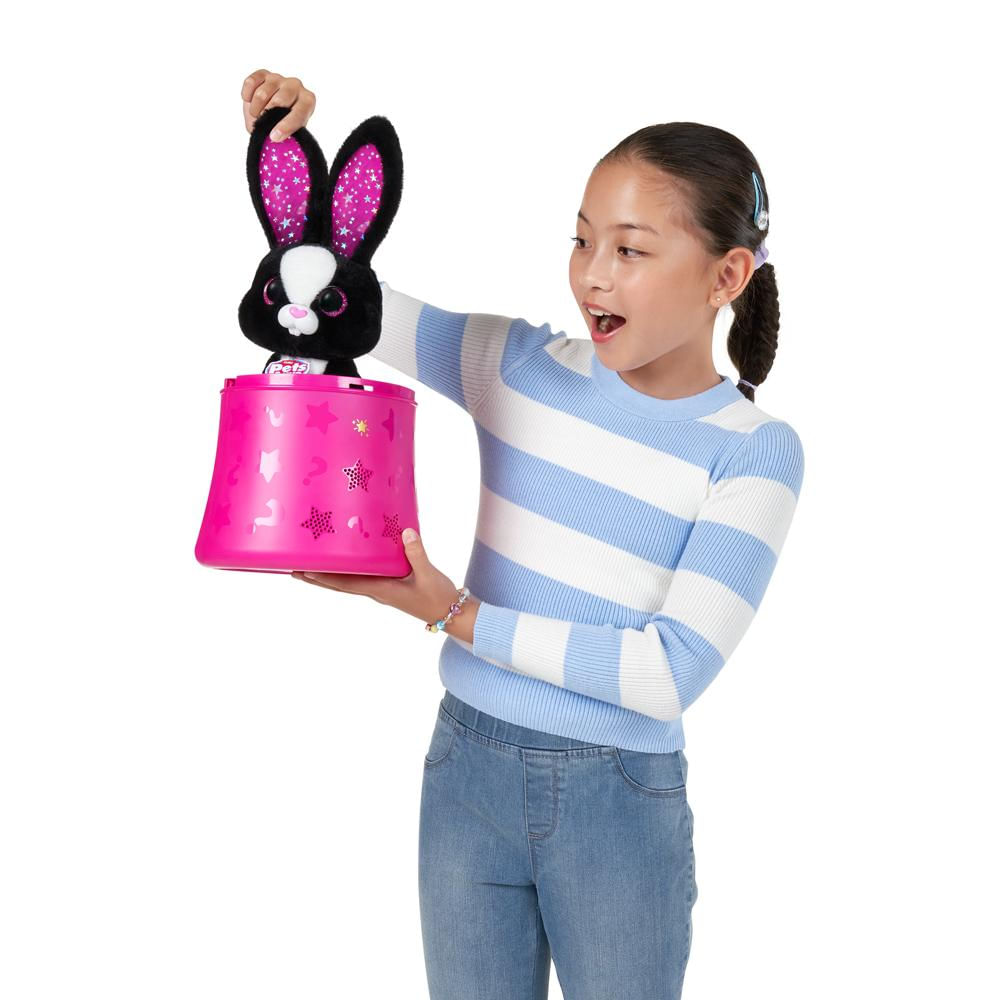 Pelúcia Interativa Pets Alive, Candide, Magic Bunnies, Preto