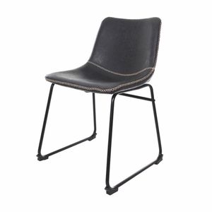Cadeira Estofada Para Sala Mesa De Jantar Munich Preta