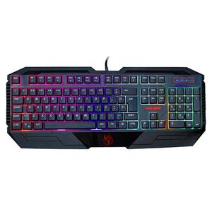 Teclado Gamer Kross Lightning USB Membrana Led KE-KG100