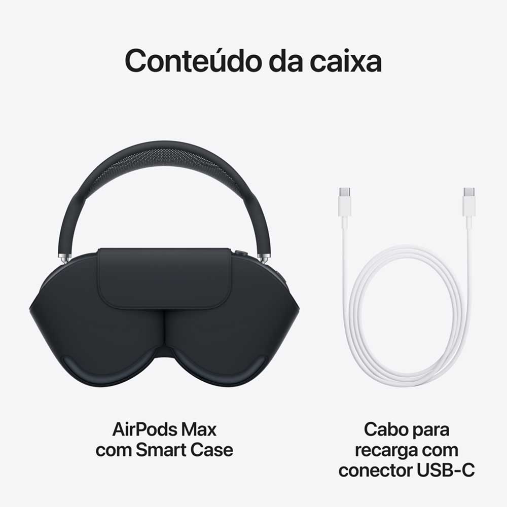 Apple AirPods Max Over the Ear (Bluetooth) - Meia-Noite | Fastshop