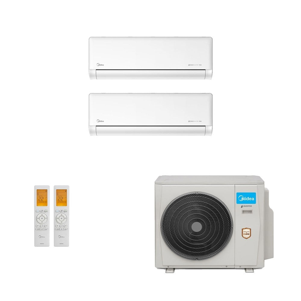 Ar Condicionado Multisplit Bi 24000 Btu(2x12000) Quente/frio - Inverter - Springer Midea - 220v - 42ezmsa12m5 / 38mbmba18m5