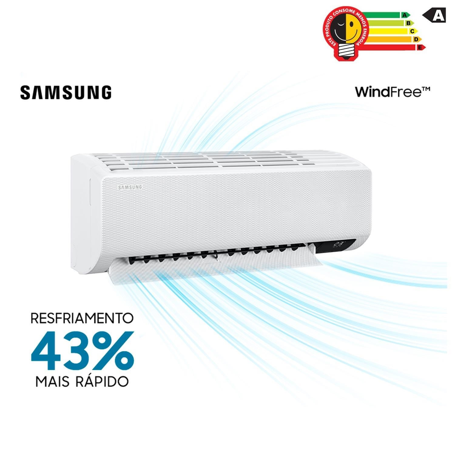Ar Condicionado Split 9000 Btu Quente/frio Wind Free Plus - Inverter - Samsung - 220v - Ar09tseabwk/az Ar Condicionado Split 9000 Btu Quente/frio Wind Free Plus - Inverter - Samsung - 220v - Ar09tseabwk/az