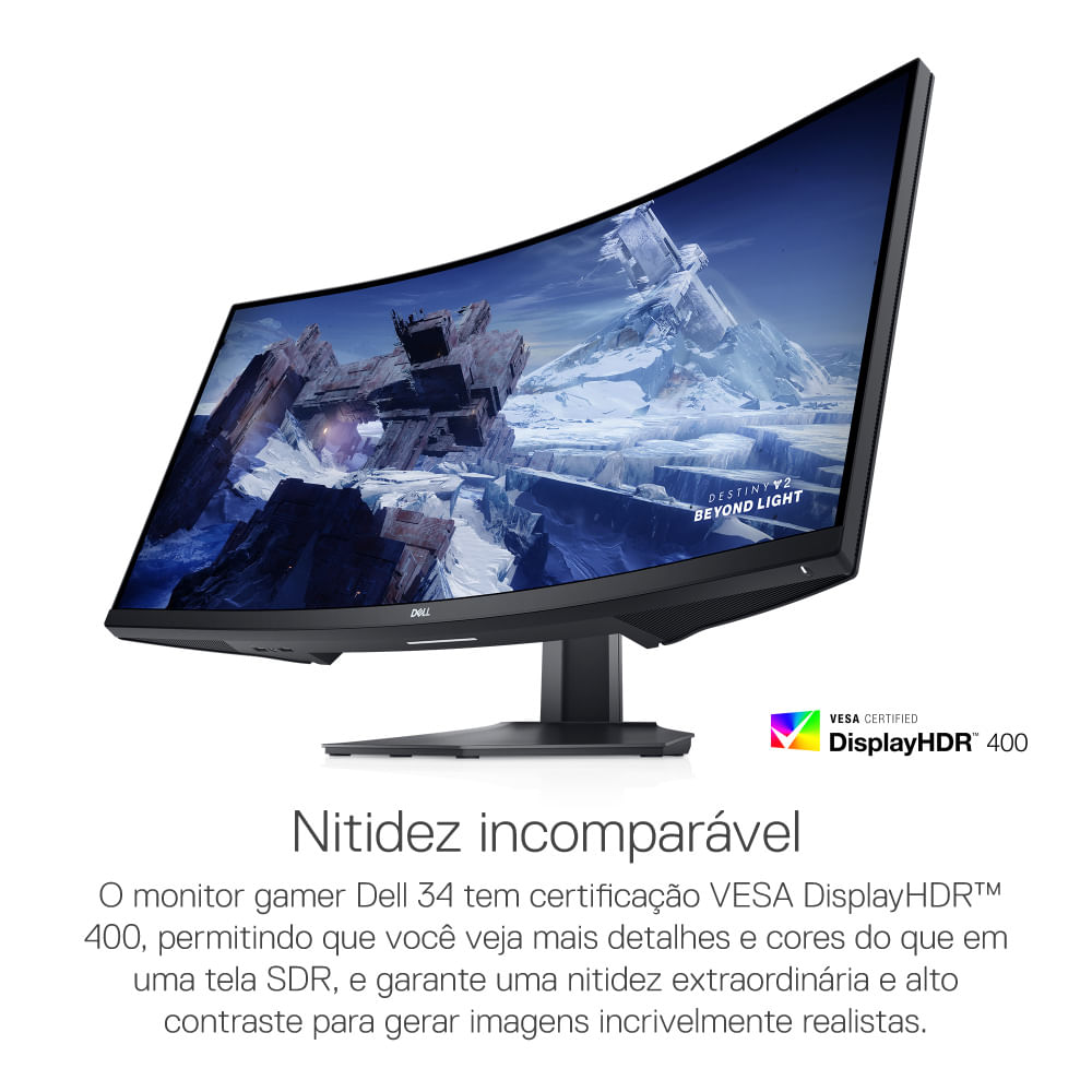Monitor Dell Curvo WQHD 34 S3422DWG | FastStore PDP