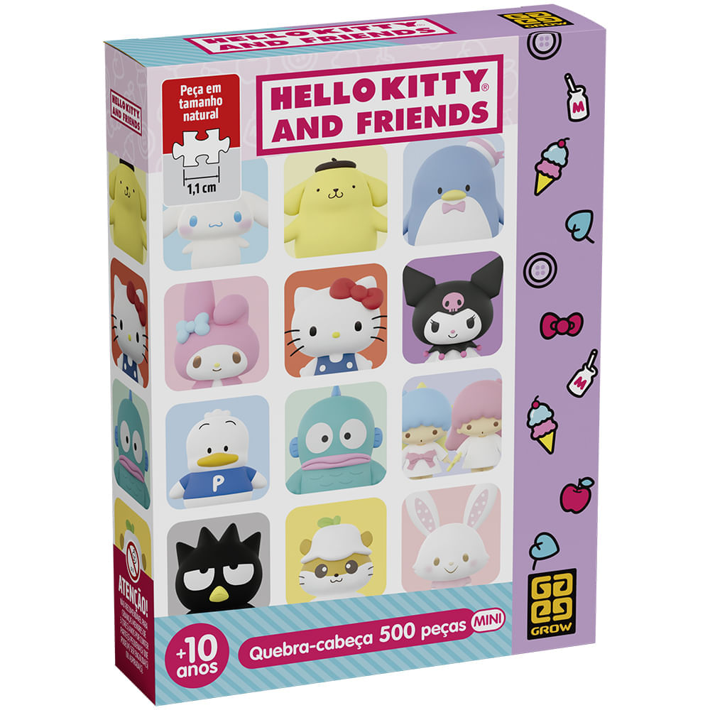 Mini Quebra-cabeça 500 peças Hello Kitty e Amigos | Fastshop