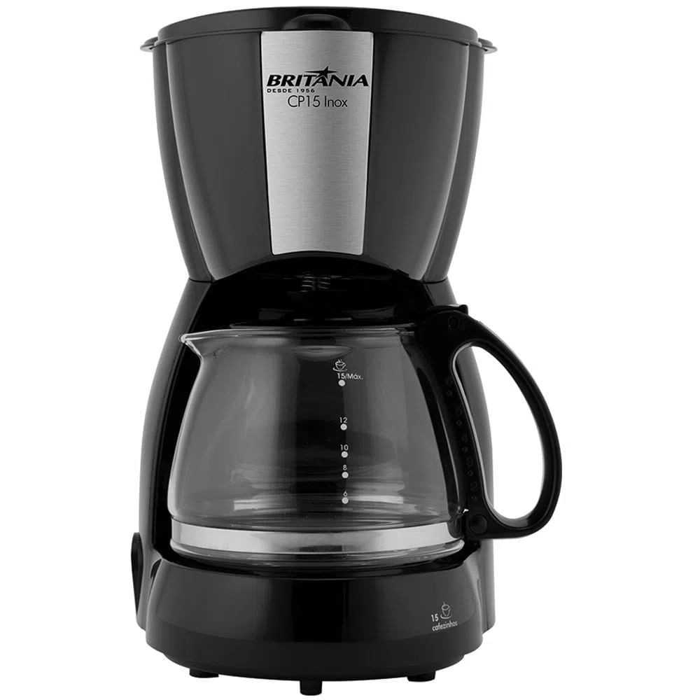 Cafeteira Elétrica Britânia 600ml Preta Inox CP15 – 127 Volts Cafeteira Elétrica Britânia 600ml Preta Inox CP15 – 127 Volts