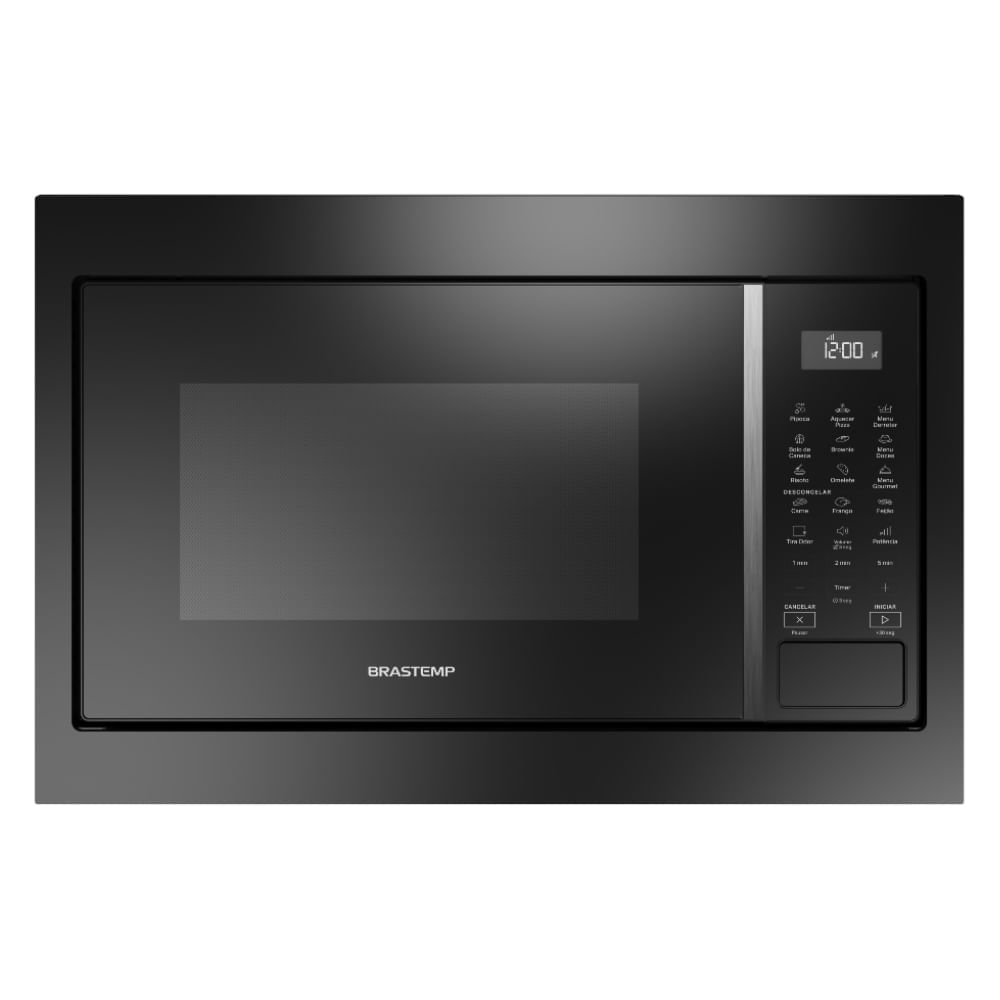 Micro-ondas Brastemp de Embutir 32 Litros Preto com 18 Receitas Pré-Programadas e Design Sofisticado - BM146AE 220