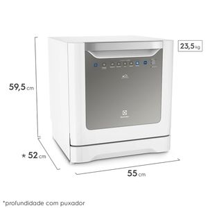 Lava-louças Electrolux 8 Serviços Branca com Programa Eco (LV08B)