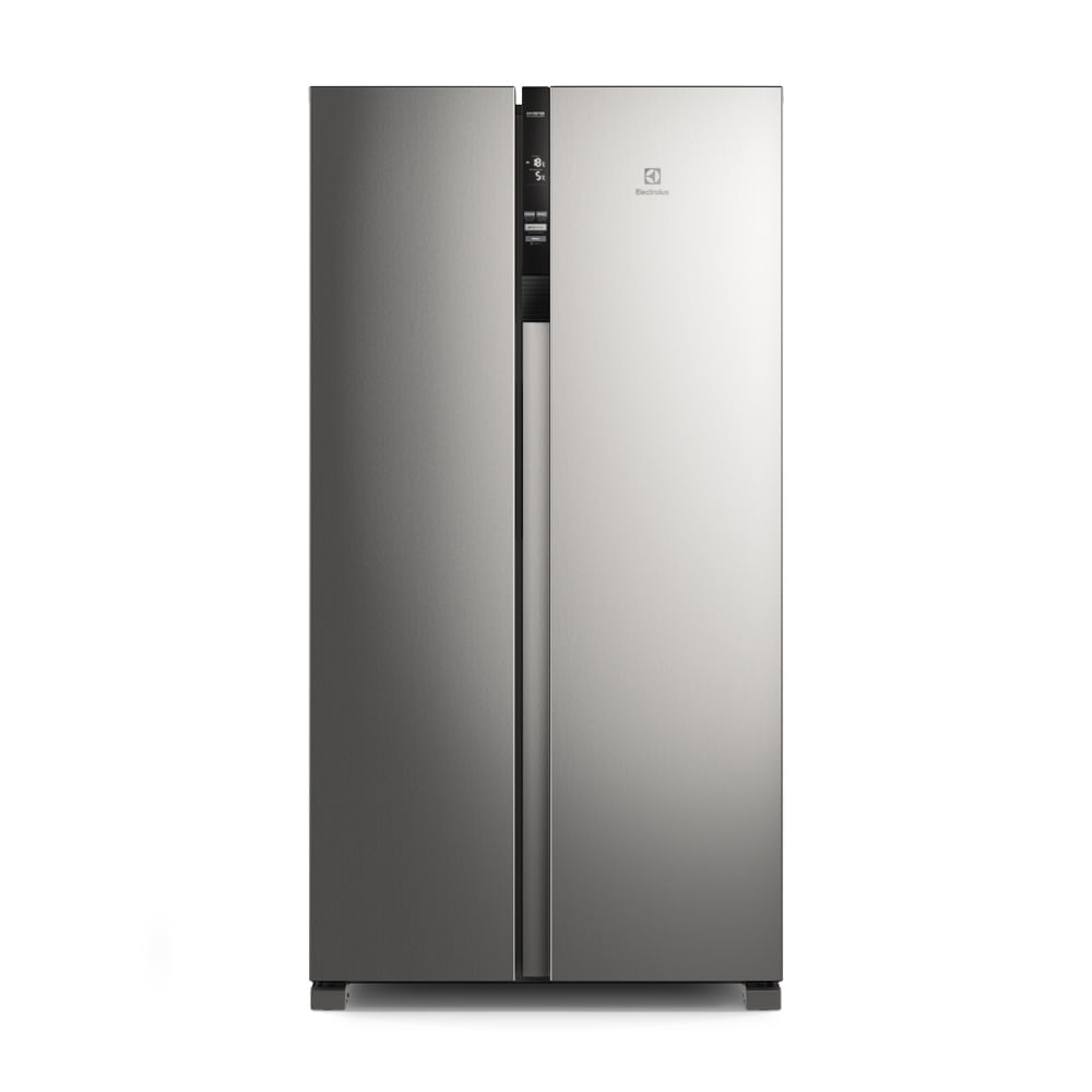 Geladeira Electrolux Frost Free Inverter 435L Efficient com AutoSense Side by Side cor Inox Look (IS4S) 110 Menor preço em Geladeira Electrolux Frost Free Inverter 435L Efficient com AutoSense Side by Side cor Inox Look (IS4S) 110