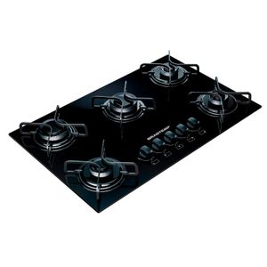 Cooktop Brastemp 5 Bocas com Vidro Temperado Preto e Acendimento Super Automático Encaixe Perfeito Na Mesa BDD75AE