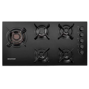 Cooktop Brastemp 5 Bocas com Quadrichama e Acendimento Super Automático Design Inteligente BDD85AE