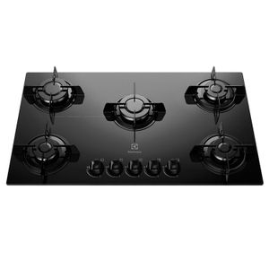 Cooktop a Gás 5 Bocas Electrolux com Mesa de Vidro e Acendimento Super Automático, Preto - KE5GP