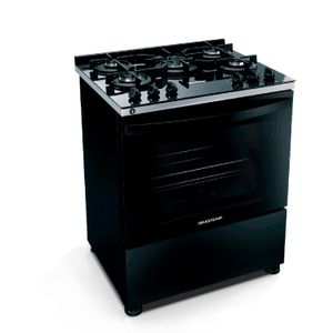 Fogão Brastemp 5 Bocas Preto com Turbo Chama com Mesa de Vidro - BFS5VCE