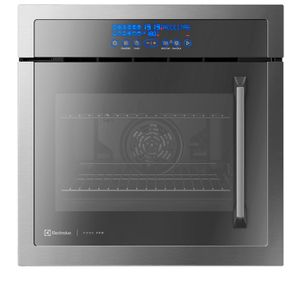 Forno Elétrico de Embutir Electrolux Vidro Espelhado com Frame com 80 Litros, Grill e Painel Touch Inox - OE9XT