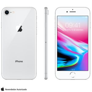 iPhone 8 Prata, com Tela de 4,7?, 4G, 64 GB e Câmera de 12 MP - MQ6H2BZ/A