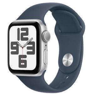 Apple Watch SE (GPS 40 mm) Caixa Prateada de Alumínio Pulseira Esportiva Azul-tempestade – PM