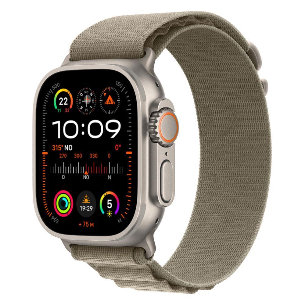 Apple Watch Ultra 2 (GPS + Cellular) 49 mm Caixa de Titânio com Pulseira Loop Alpina Oliva G