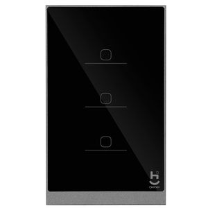 Interruptor Inteligente 3 Teclas Conexão Zigbee Compatível com Assistente de voz, IOS e Android Preto - Geonav