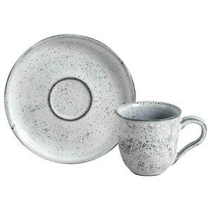 Conjunto com 06 Xícaras de Café com 06 Pires Bio Echo 120ml Branca - Porto Brasil