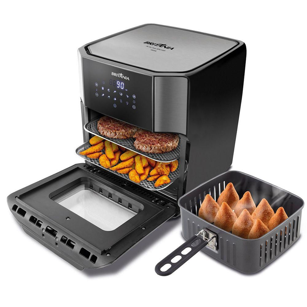 Fritadeira Elétrica Britânia Air Fry Oven 12 Litros Preto BFR2100P 063802064 220