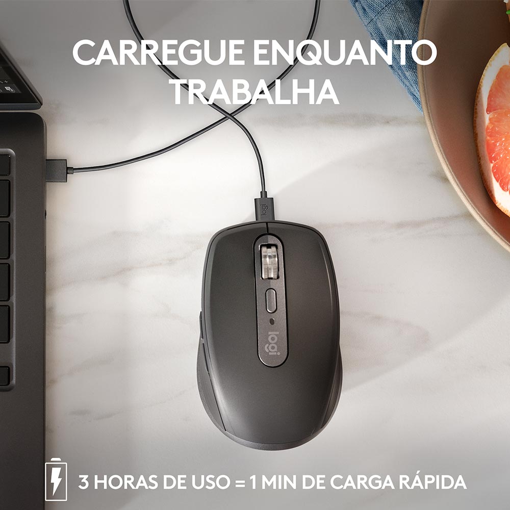 Mouse sem fio Logitech MX Anywhere 3S Compacto, Clique Silencioso