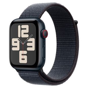 Apple Watch SE (GPS + Cellular 44mm) Caixa Meia-noite de Alumínio com Pulseira Loop Esportiva Tinto