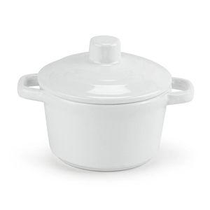 Mini Cocotte Redonda Profissional Em Melamina Branca 9.3Cm - Gourmet Mix