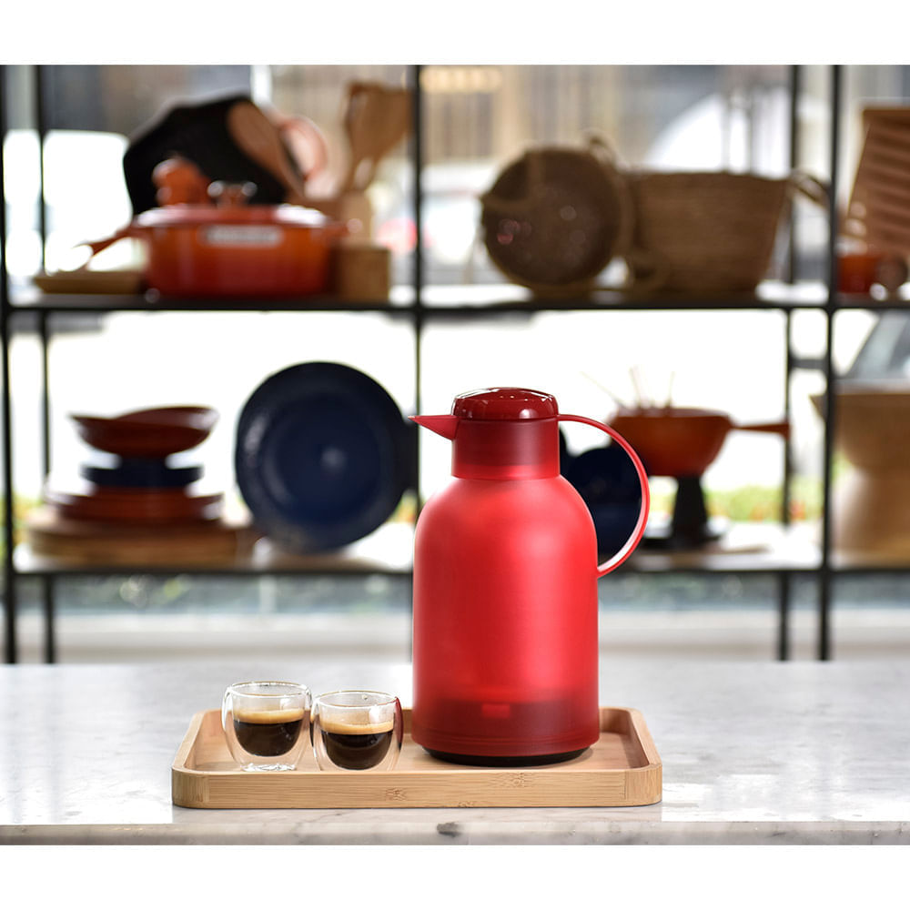 Garrafa Térmica de 1,5 Litros Quick Press Samba Emsa Vermelha